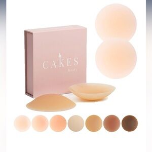 NIB Cakes Seamless Nipple Covers Full Coverage, Adhesive Silicone Pastie 2XL